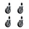 Service Caster 5'' Thermoplastic Rubber Wheel Swivel 1-1/2'' Expanding Stem Caster Set, 4PK SCC-EX20S514-TPRB-112-4 - alternate 1